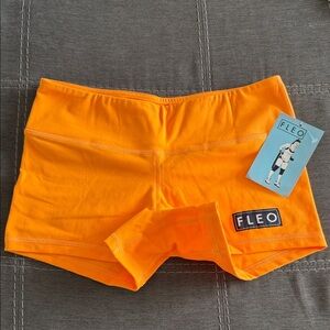 Fleo Women's Vibrant Orange Athletic Shorts